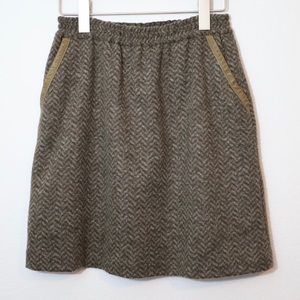\J. Crew\• Leather-Tipped Bell Skirt